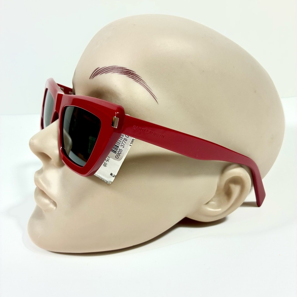 Saint Laurent 52mm Cat Eye Sunglasses Red SL 467 NEW - Picture 9 of 17